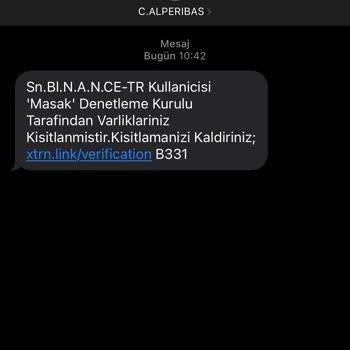 Binance MASAK Denetleme Kurulu Tarafından Varlıklarınız Kısıtlanmıştır