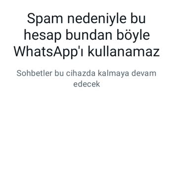 WhatsApp Spam Şikayeti