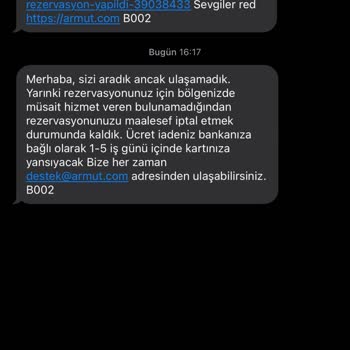 Armut Uygulaması Mağduriyet Hem Parayı Al Hem De Rezervasyon İptal Et