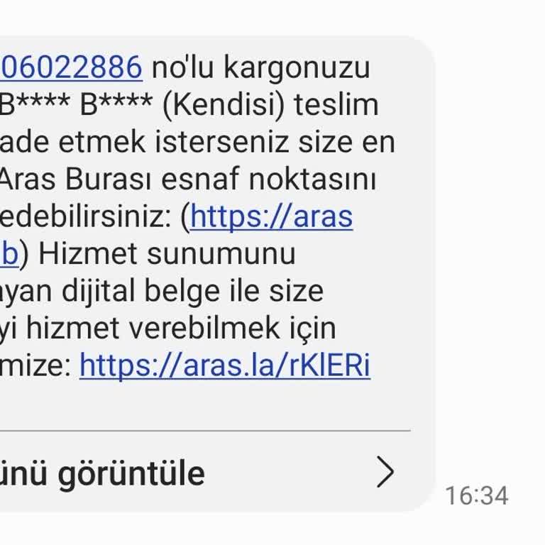 Aras Kargo Kargom Gelmedi, Teslim Mesajı Ne!