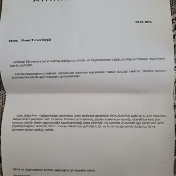 Ayakkabı Dünyası Kenarları Açılan, Çatlayan Ürünün Arkasında Durmadı.