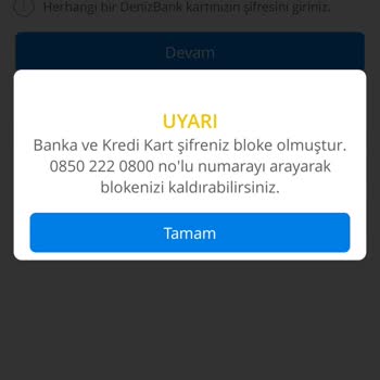 Denizbank Mobil Uygulama Sorunu