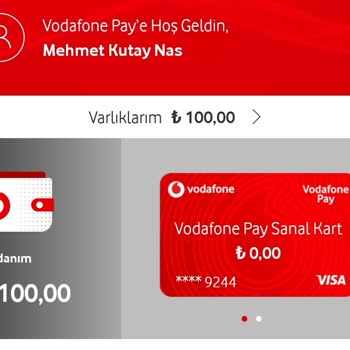 Vodafone Pay 100₺ Nakit Ve Banka Kartı Olarak İşlem Görmüyor.