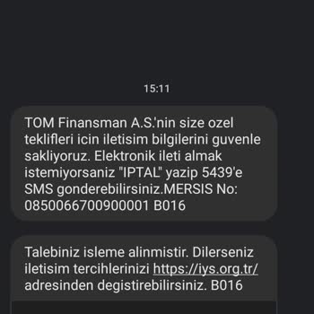 Hadi - TOMBANK Eve Shop Alışverişinden Sonra Bilmediğim Yerlerden Mesaj Geldi