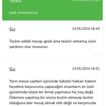 Çiçek Sepeti Teslim Edilmeyen