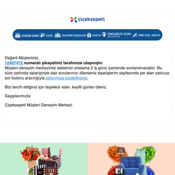 Çiçek Sepeti Teslim Edilmeyen