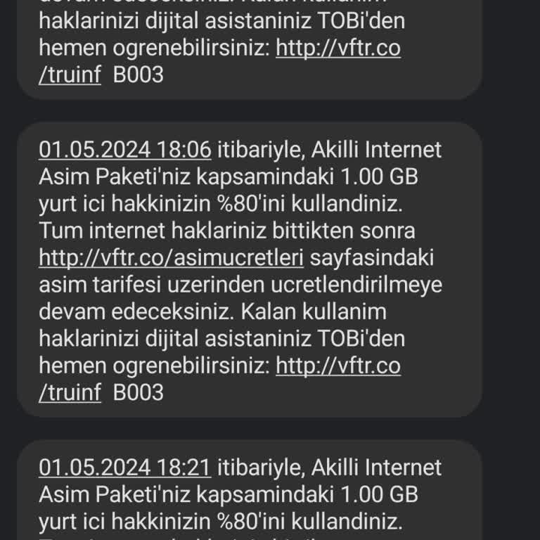 Vodafone Akıllı Aşım Adı Altında 34 Dakika Da 2.5gb İnternet Hattıma Yüklenmiş