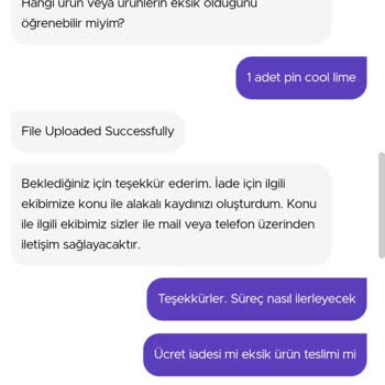 Getir Eksik Gelen Ürün