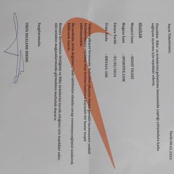 Sportive Satın Alınan Spor Ayakkabının Kısa Sürede Arızalanması Üzerine İade Talebi