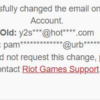 Riot Games Riot Hesaplarımın E Postaları 10 Dakika İçinde Değiştirildi