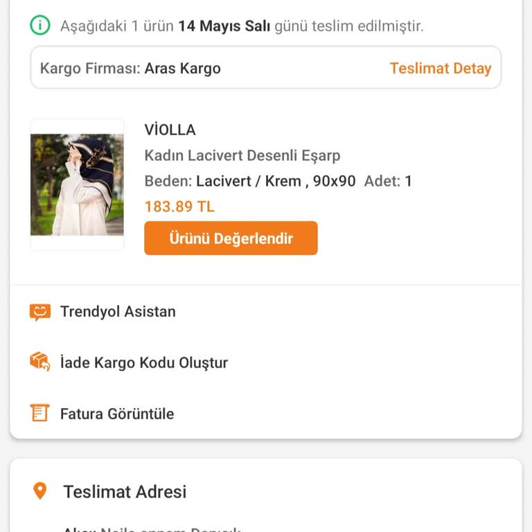 Trendyol'dan Hatalı Teslimat