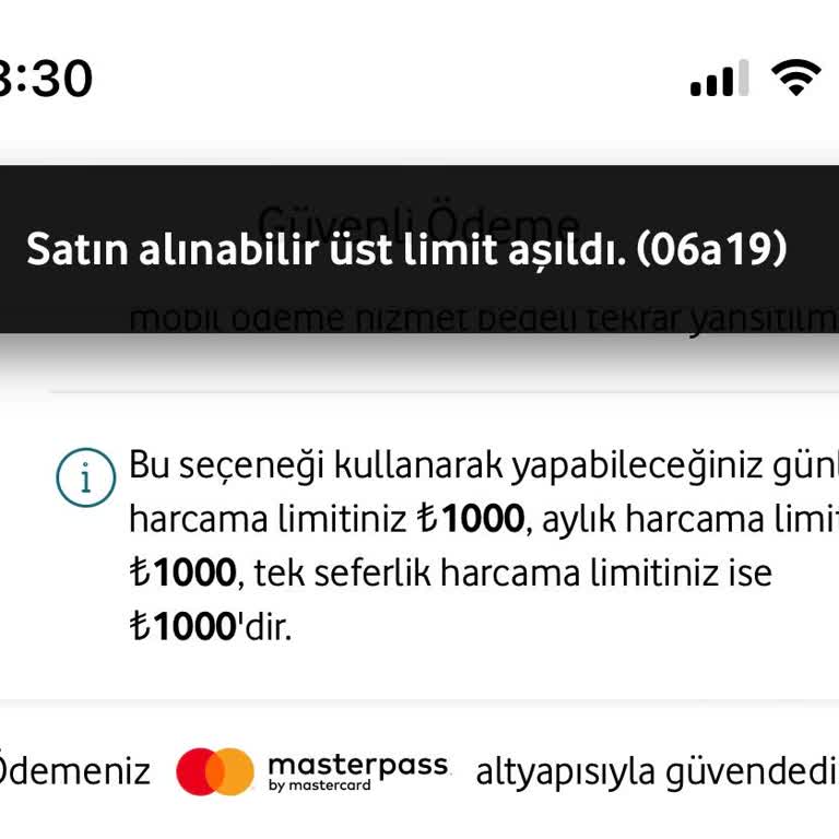 Vodafone Mobil Ödeme Sorunu