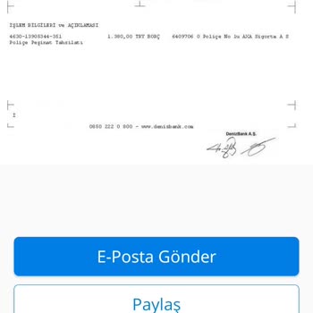 Denizbank Bilgim Dışında Yasal Olmayan Sigorta Poliçesi Düzenleme