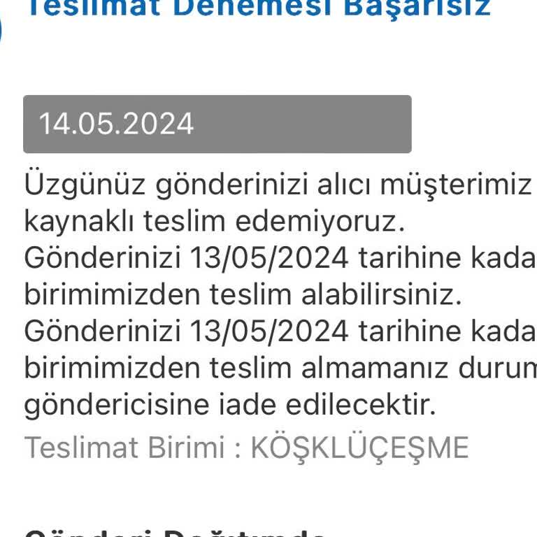 MNG Kargo Şikayet Kargom Gelmedi İade Edildi