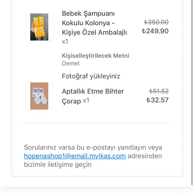 Hopena Eksik Ürün Geç Kargo İletişim İmkansız