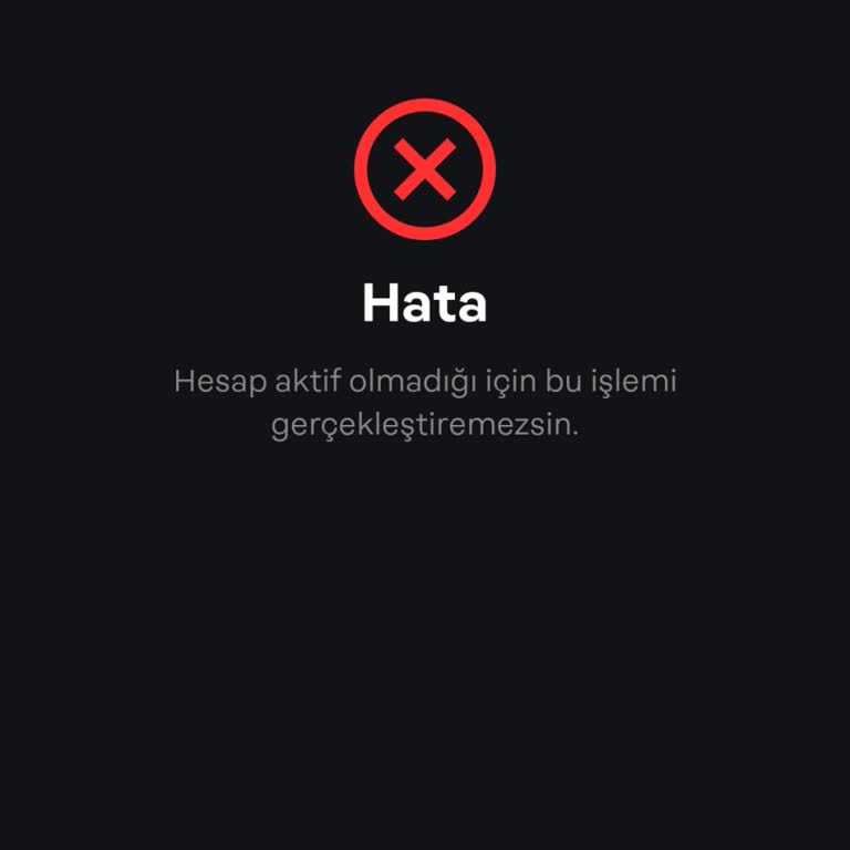 Papara Hesabınız Aktif Değildir Hatası Veriyor