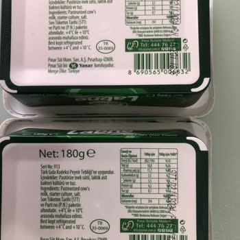 Pınar Et ve Süt Marketten Alınan Labne Peynirinin Bozuk Çıkması