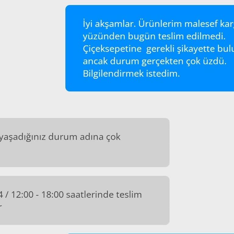 Çiçek Sepeti'nde Ürün Teslim Edilemiyor