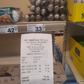 Malatya Şok Market Şubesinde Kasa & Etiket Fiyatlarının Farklı Olması?