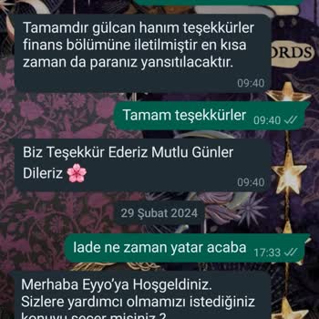 Eyyo Atelier İade Ücreti Ödemiyor