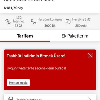 Vodafone Fahiş Fiyatlı Tarifeler