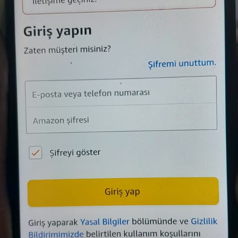 Amazon Giriş Hatası Hesap Kitleme