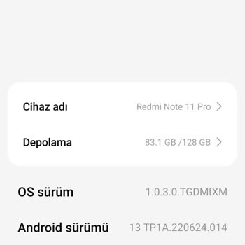 Redmi Note 11 Pro 4g Hyperos Donma Ve Yanıt Vermeme