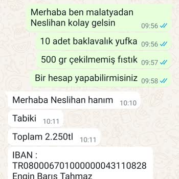 Victoria Patisserie V******* Hatay Yöreselden Ürün Alınmaz