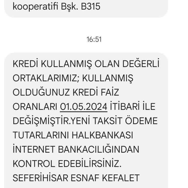 Halkbank Esnaf Kredi Faizi Artışı
