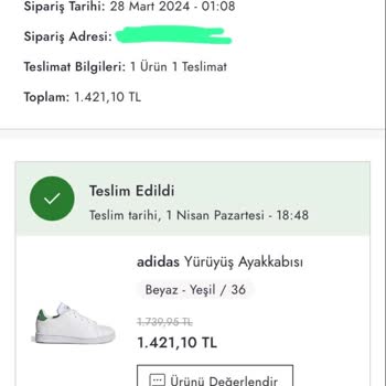 Adidas Spor Ayakkabımda Yağmur Sonrası Sarı Lekelenme Oldu!