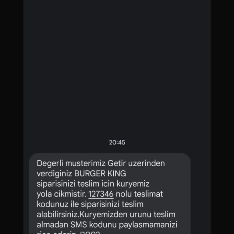 Burger King Buz Gibi Gelen Sipariş