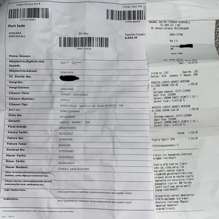 Media Markt Kaskonun Ekran Çiziğini Karşılamaması