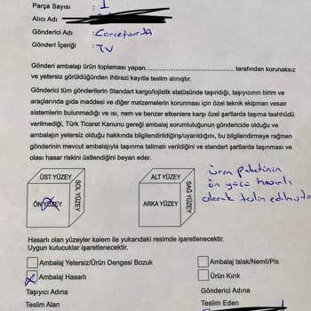 Hepsiburada Hasar Raporuna Rağmen Ürünü İade Almıyor