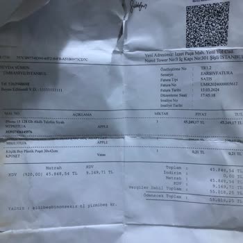 Vatan Bilgisayar İPhone 15 Aldım
