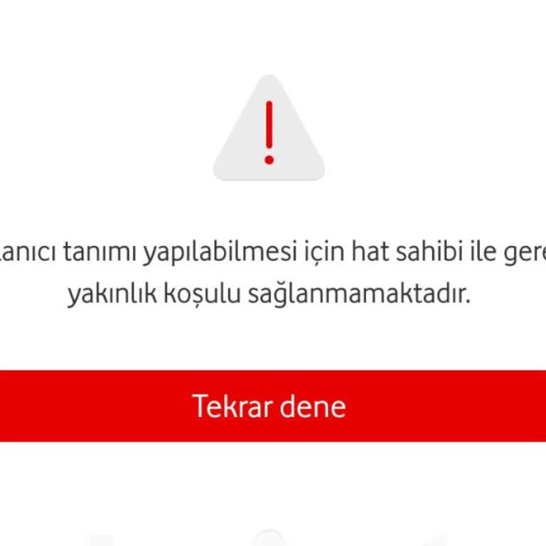 Vodafone FreeZone Kullanıcı Yakınlığı Yetersiz Sorunu!