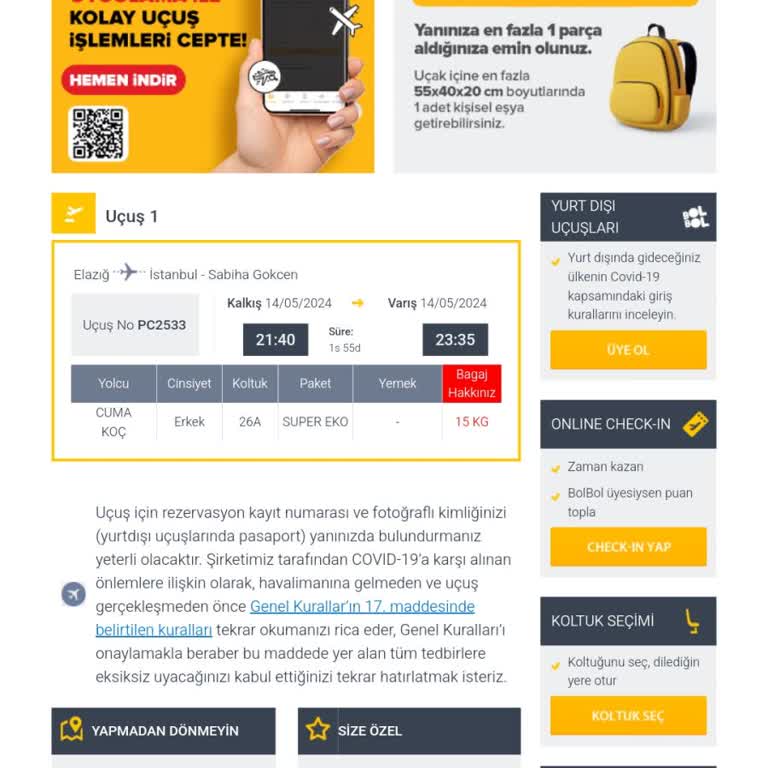 Pegasus Uçak Rötar Yaptı