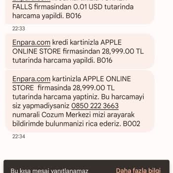 Enpara.com Kartımdan İzinsiz Online Alışveriş Yapıldı