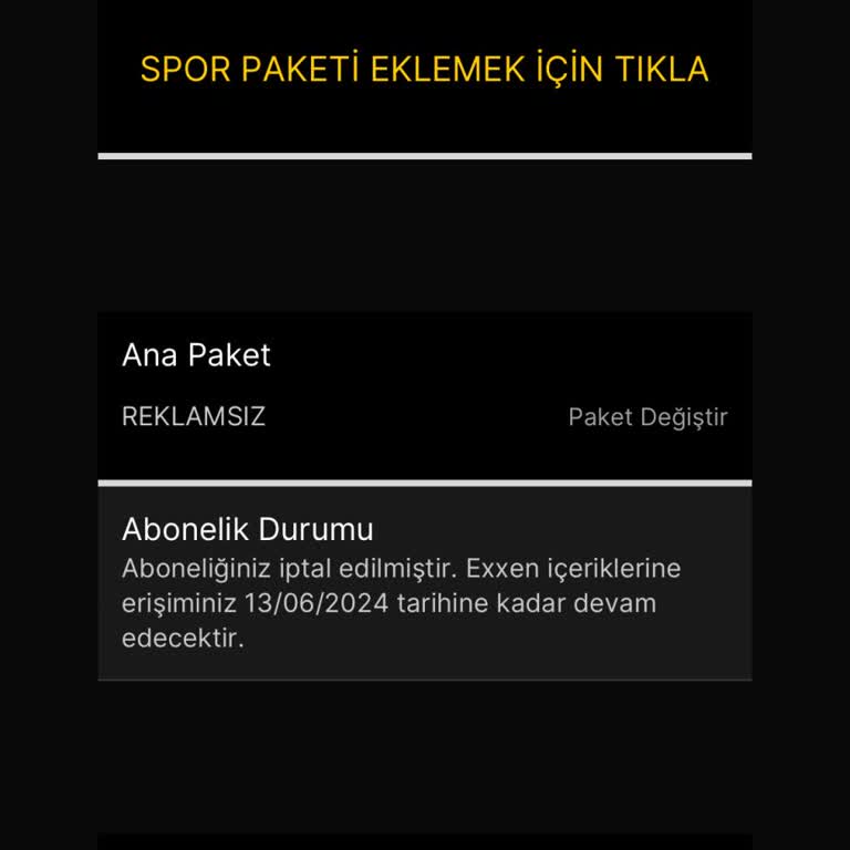 Exxen 400 Küsur Liralık Paketi İptal Ettim Bu Seferde 233 Lira Kestiler
