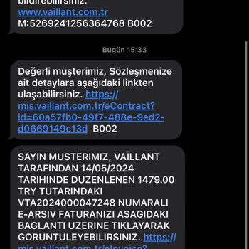 Vaillant Dan Gelen SMS Saçmalığı