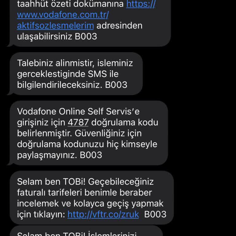 Vodafone Habersizce İşlem Ve Sürekli Mağduriyet