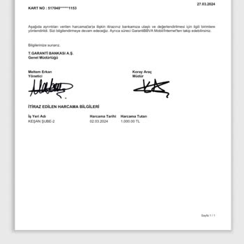 Garanti BBVA Maaş Kartımdan Benden Habersiz Para Çekilmesi.