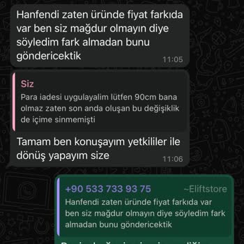 Elif Store Para İademi Alamıyorum.