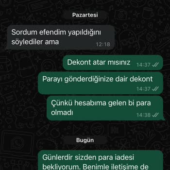 Elif Store Para İademi Alamıyorum.