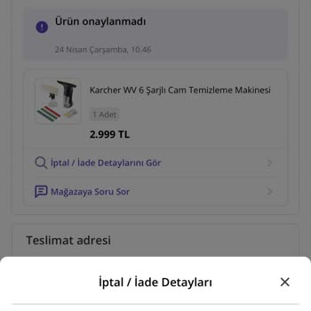 Karcher Türkiye'den Aldığım Ürün 30 Gün Bekletilip İptal Edildi
