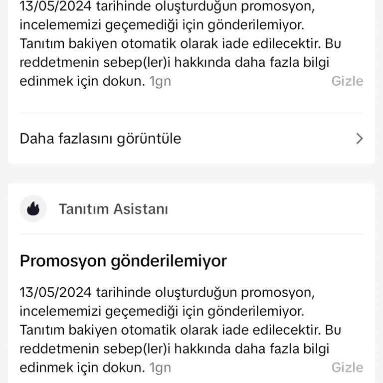 TikTok Geri Ödeme Yapılsın