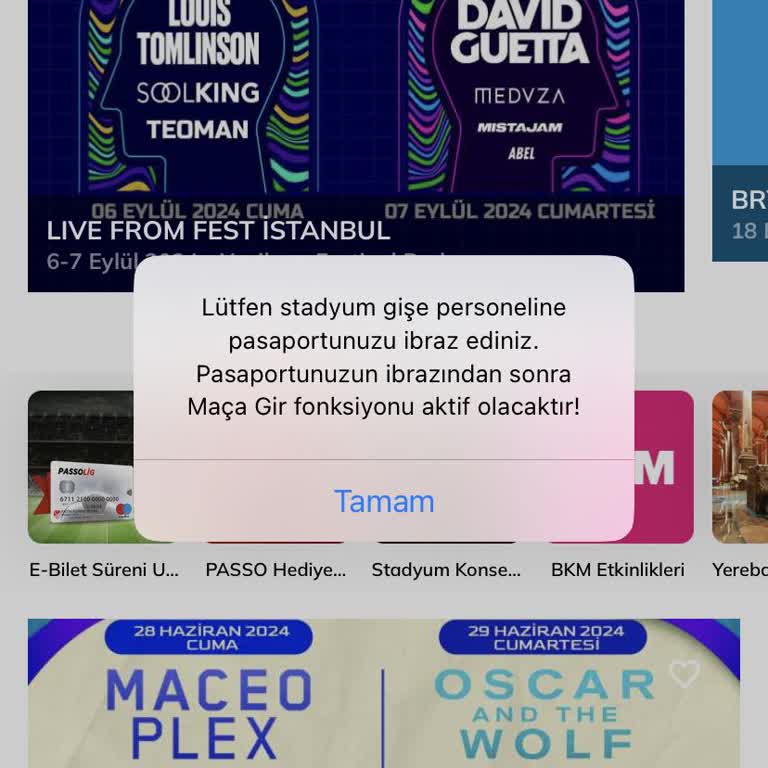 Passolig Pasaport İbraz Problemi