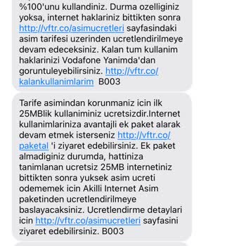 Vodafone İnternet Kullanmamama Rağmen Aşım Yapması