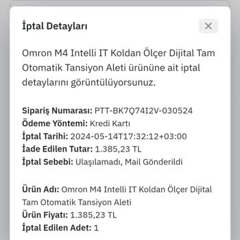 PttAVM Tansiyon Aleti Ulaşılamadı Diye İptal Edilmiş