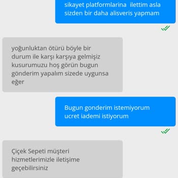 Çiçek Sepeti Teslim Edilmeyen Ürünün Para İadesi Yapılmadı