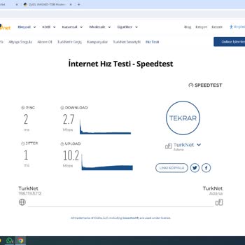 TurkNet İnternet Hız Problemi Hk.